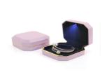 Wedding Engagement Single Ring Earring Jewelry Box With LED Light