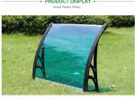 UV Protection Polycarbonate Door Awnings , Door Rain Canopy Snow Resistant