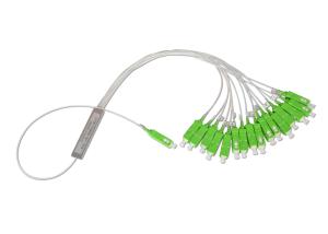 China 1*16 ABS Black Box Fiber Optic Splitter with 3.0mm Input Cable on sale