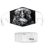 3D Sugar Skull Printed Reusable Face Mask Coverings
