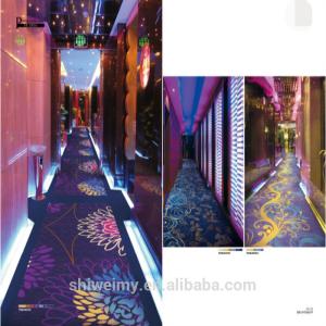 Quality Nylon material blue color glow cut pile carpet for hallway wholesale