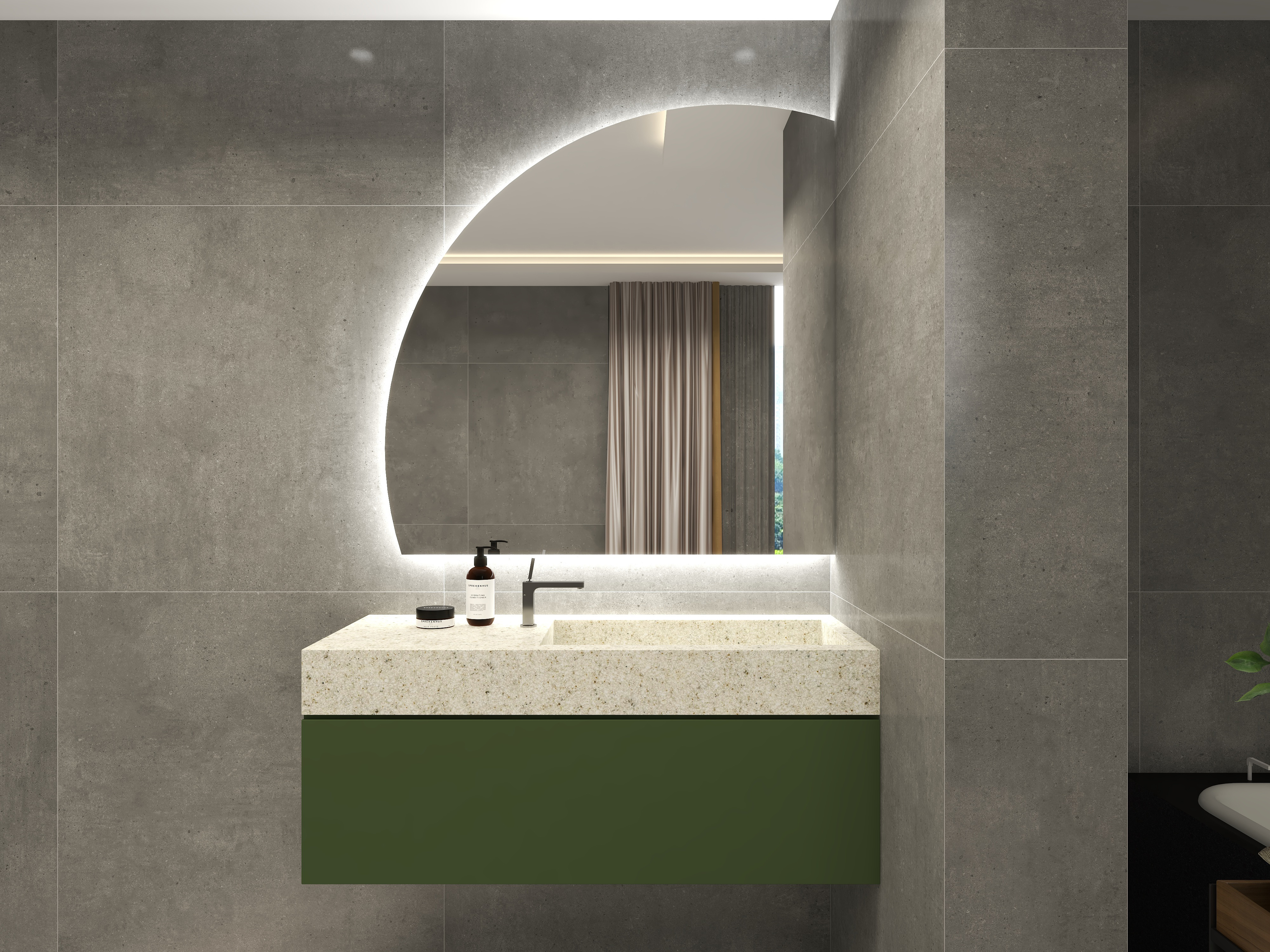 Customized Size Intelligent Wall Mounted LED Backlit Vanity Mirror for Hotel Bathrooms