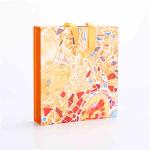 OEM Logo Art paper Gift Bag With Handles Hot Foil stamping finishing