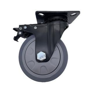 Quality 75MM Swivel Thermoplastic Rubber Caster Wheels For Industrial Casters wholesale