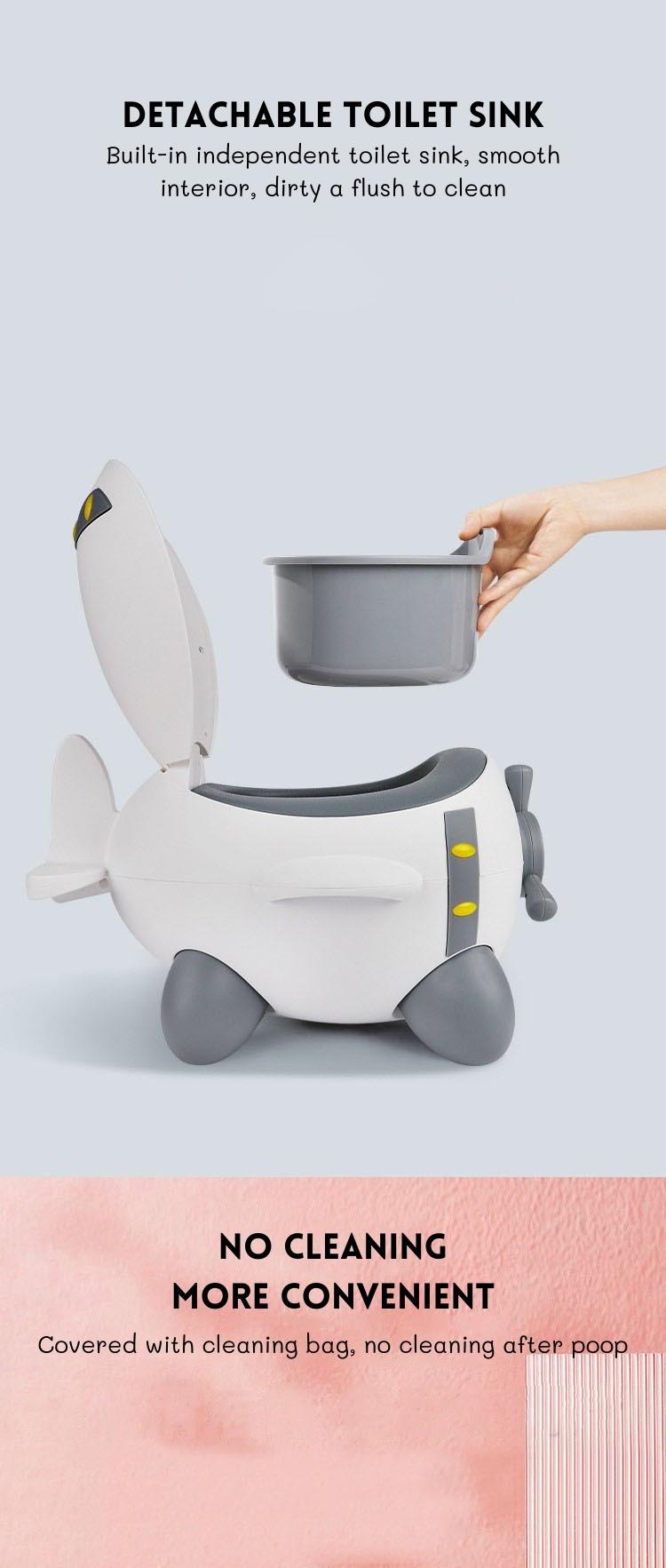 Custom Logo Airplane Shape Cartoon Baby Training Potty Toilet