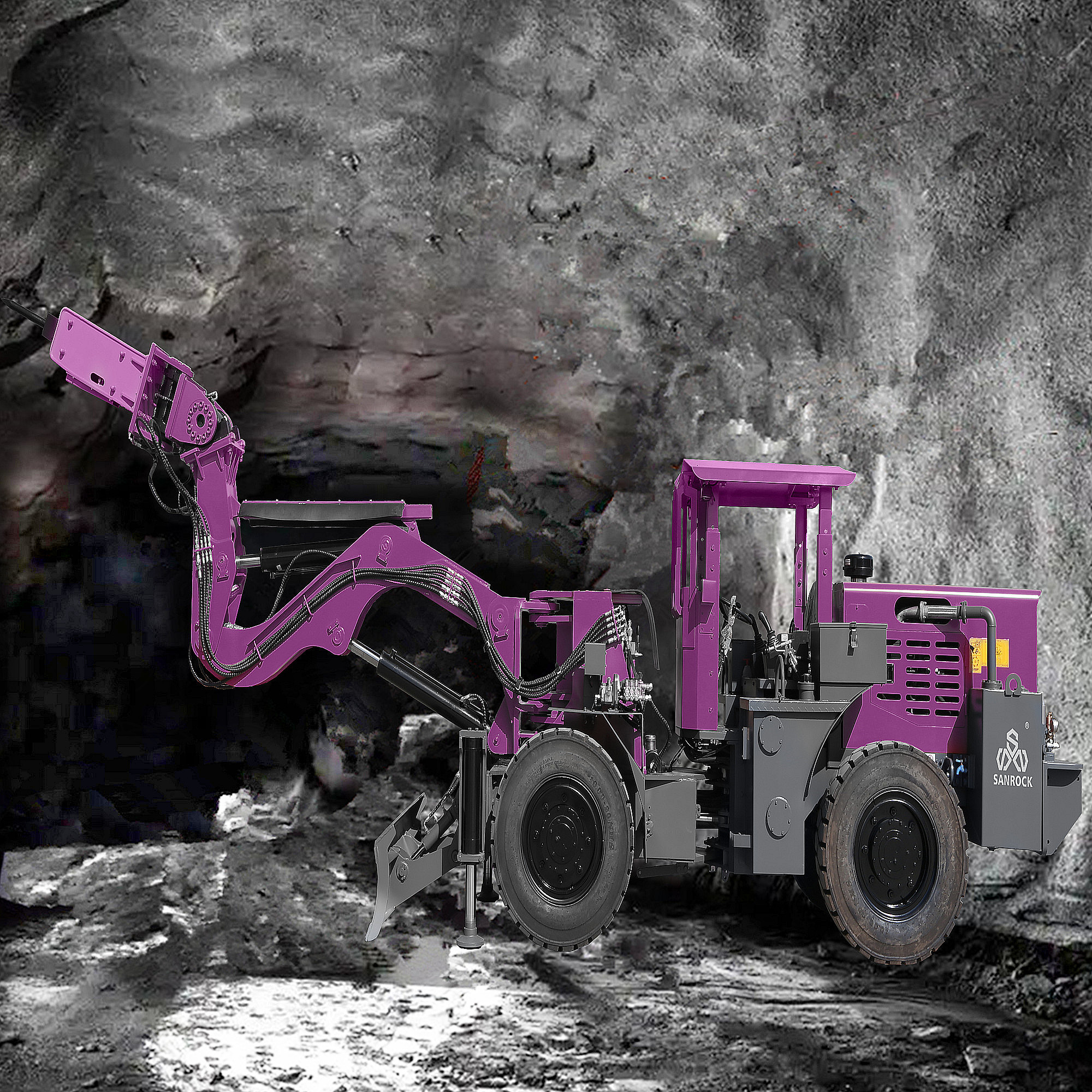 Scaling Drilling Rig Tunnel Scaler Breaker Mining Machine Hydraulic Jumbo Drilling Rig