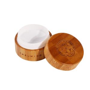 Quality Cosmetic Packaging Wooden Cream Jar Empty Bamboo Plastic Jar wholesale