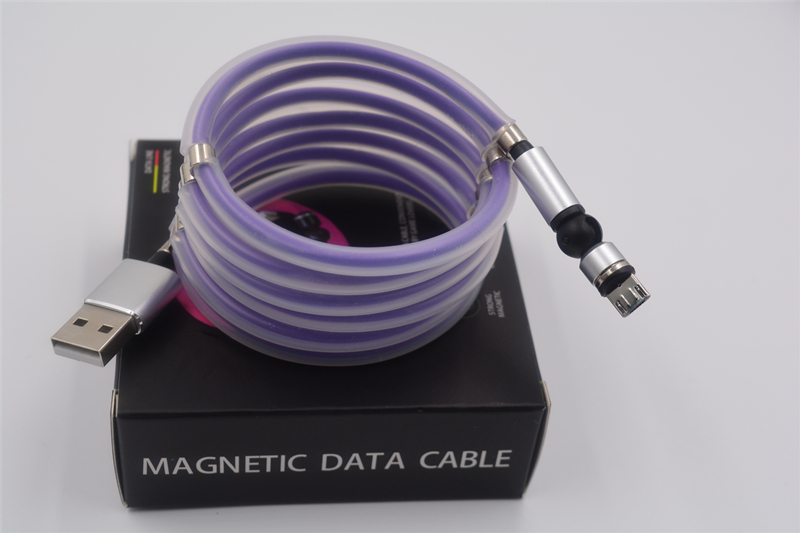 Mobile Phone 5A PVC Led Magnetic 3 In 1 Usb Charging Cable