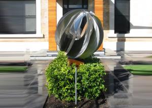 Quality Attractive Stainless Steel Sphere Sculpture / Contemporary Steel Sculpture wholesale