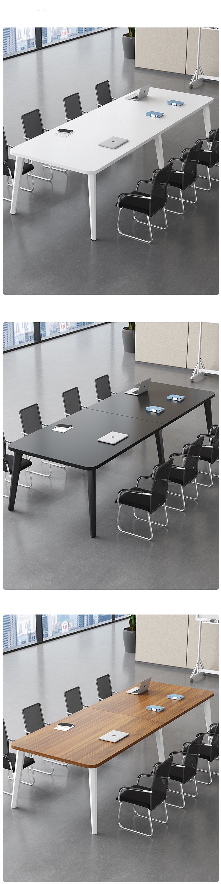Modern Office Desk Conference Room Reception Table and Chair Combination for Negotiation