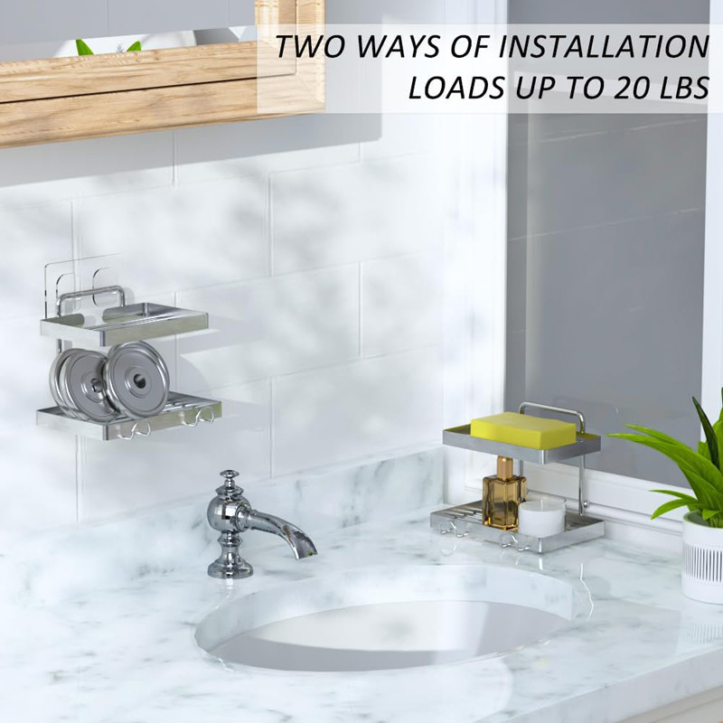 Multi-purpose Usage Drain Faster Stainless Steel Soap Dish f for Bathroom and Kitchen