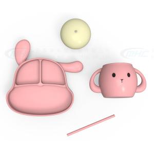 Quality MHC Cartoon Animal Silicone Baby Feeding Set Plate for Kids Travel Nursing 500 Pieces wholesale