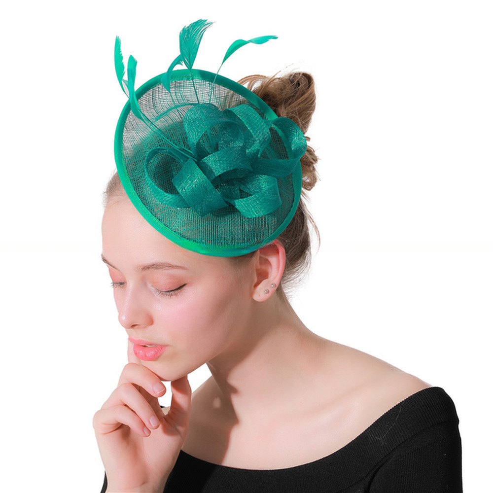 Party Decoration Feather Sinamay Fascinator With Headband Shipping DHL UPS FEDEX