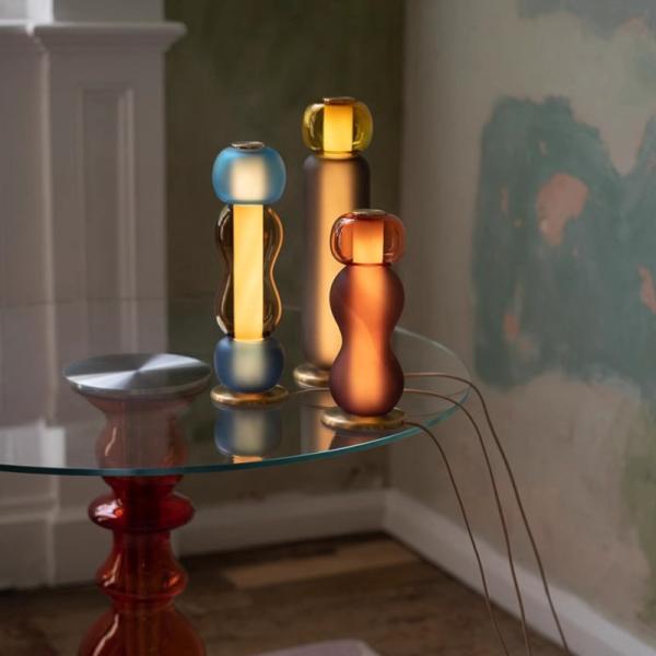 Scandinavian glass pendant lights Minimal colorful lampshade bedside lamp(WH-AP