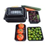 PET Rectangular Transparent FDA Frozen Food Tray Packaging
