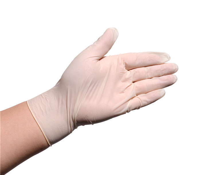 Natural Latex Rubber Hand Gloves , Latex Gloves Powder Free Medium