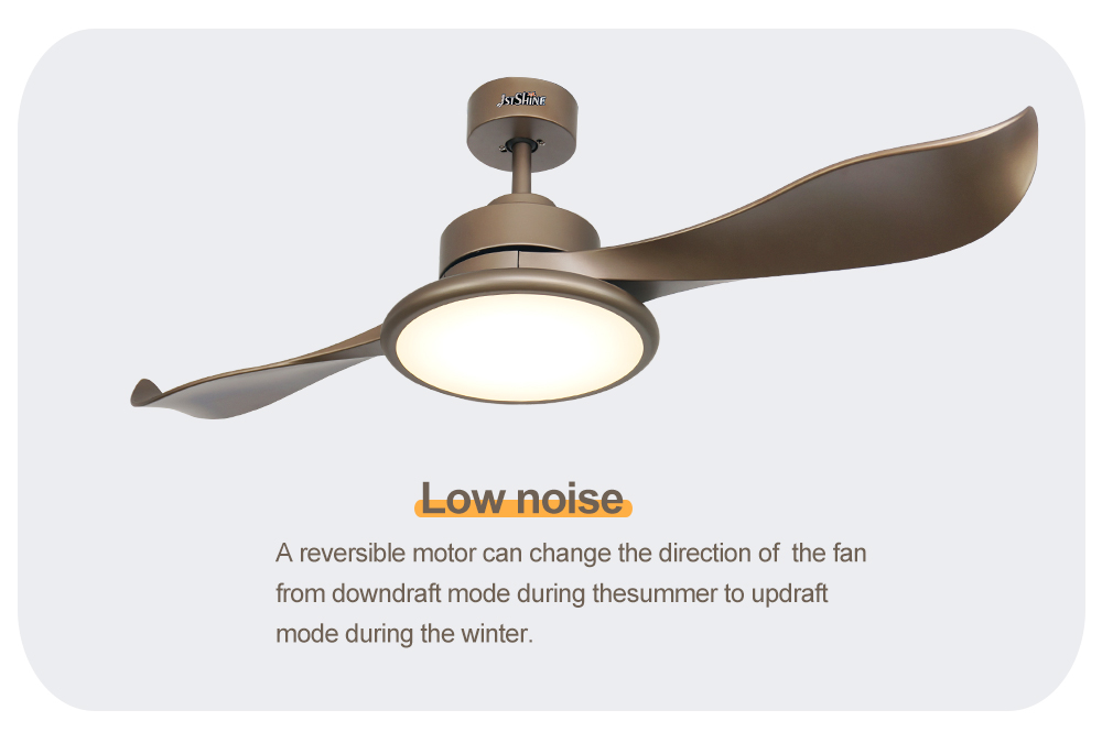 2- 1stshine 52-inch Gold Finish Ceiling Fan with Remote Control and 2 ABS Blades DC LED