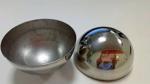 Hairline Finished Stainless Steel Sphere Hollow , Hollow Half Ball 140MM