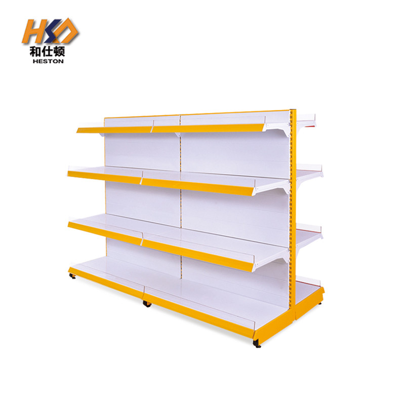 Double Side Supermarket Shelf Rack 75kg Gondola 240CM Adjustable Metal Storage Shelves