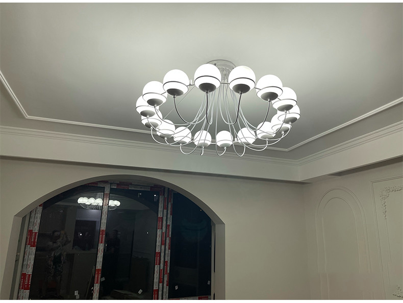 Nordic Minimalist Glass Shade Ring chandelier Living Dinning Room Model 2109 chandelier(WH-MI-376)