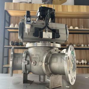 Quality Stainless steel pneumatic conveying powder particle three-way ball valve wholesale