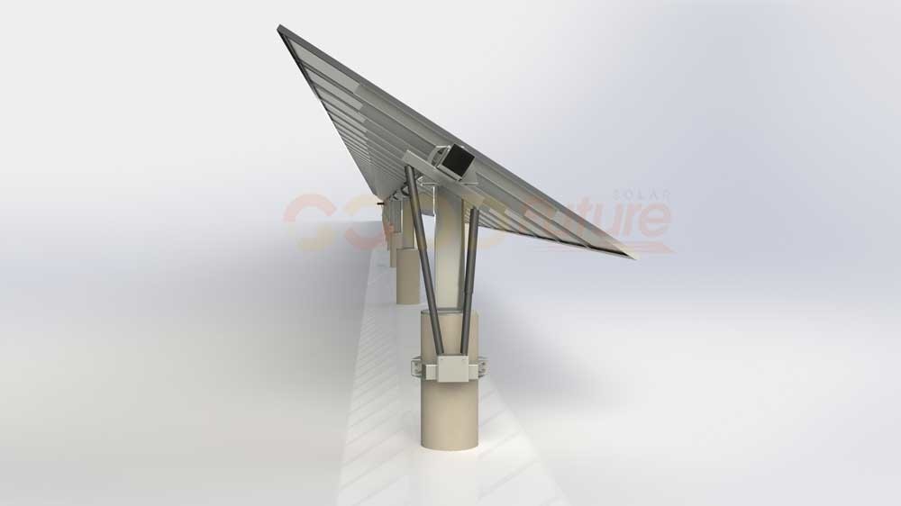 Customize Solar Power Mounting Support PV Bracket Single Axis Tracker