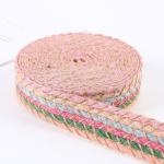 Braided Woven Jute Burlap Ribbon Retro Gold Burlap Ribbon For Garment