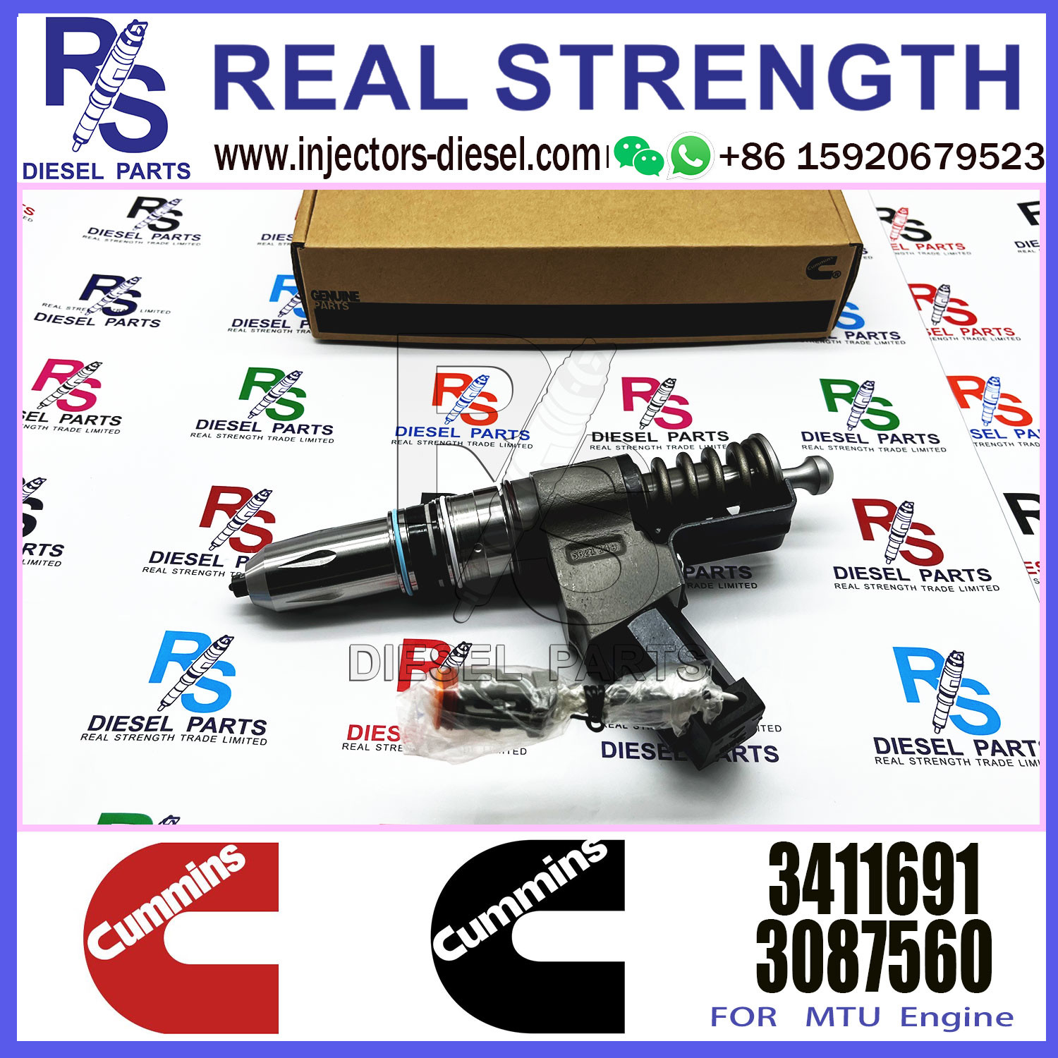N14 Series Engine Common Rail Fuel Injector 4307516 3411691 3087560 3411765 for Cummins