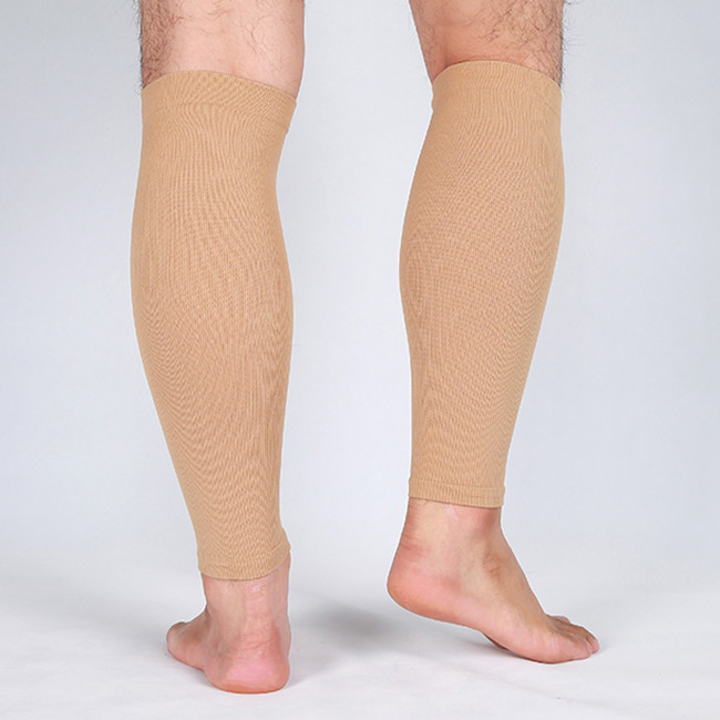 Nylon / Spandex Calf Compression Leg Sleeve 20-30 Mmhg For Sports