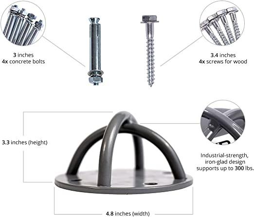 1mm Thickness Ceiling Mount for Holding Drills Suspension Straps Rings Yoga