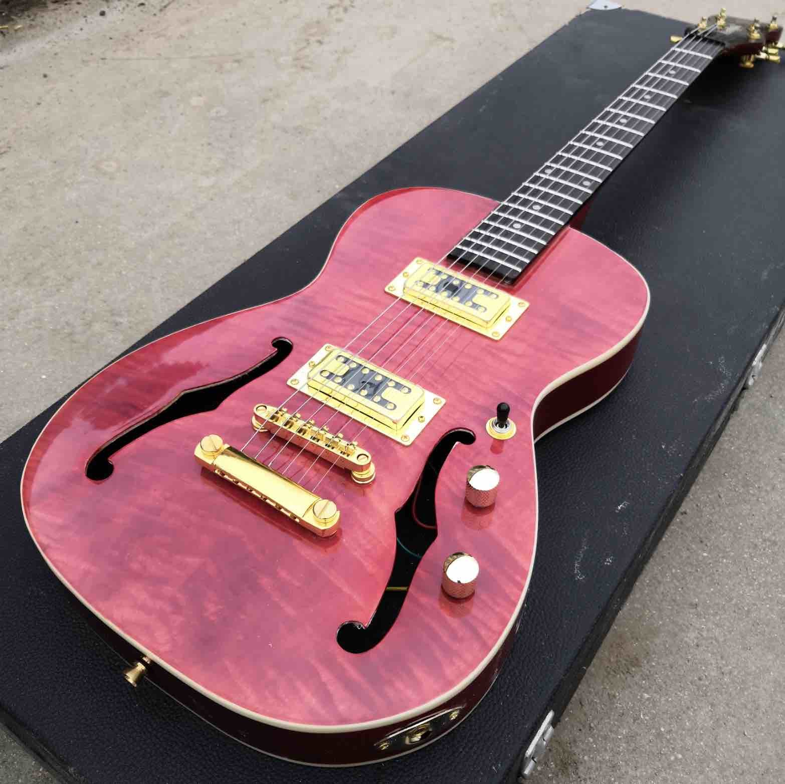 Maple Neck Half Empty Core F Empty Electric Guitar Maple Back Side