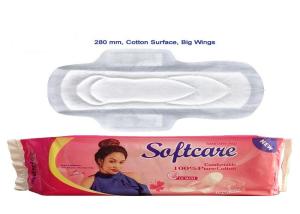 Quality Soft Non Woven Eco Friendly Disposable Sanitary Pads 1mm Thick Cotton Surface wholesale