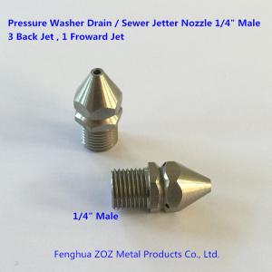Quality 1/4&quot; Male Stainless Steel Sewer Cleaner Jetter Nozzle (4 Jets) wholesale