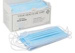 Antivirus 3 Ply Disposable Face Mask , Blue Non Woven Fabric Face Mask