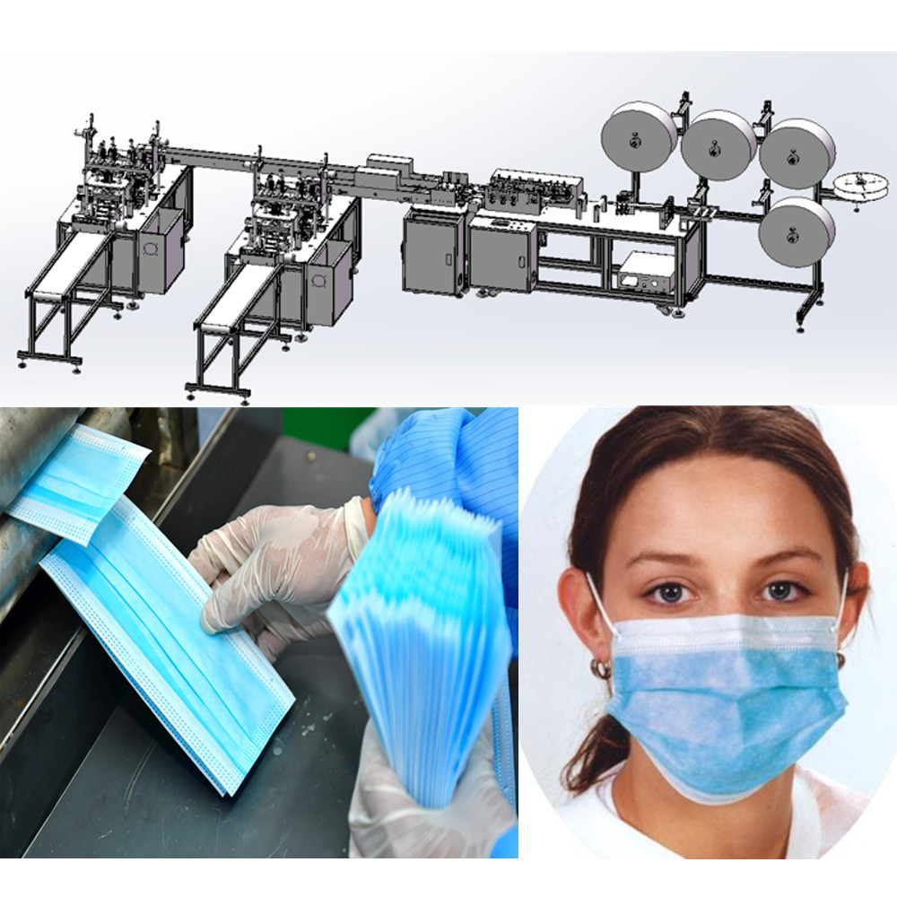 Flat Disposable N95 Face Mask Making Machine 3 Layer PP Nonwoven ISO CE Approval