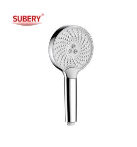 Quality Column Chrome White Hand Showers Liquid Silicon Nozzle Round Easy Cleaning OEM wholesale