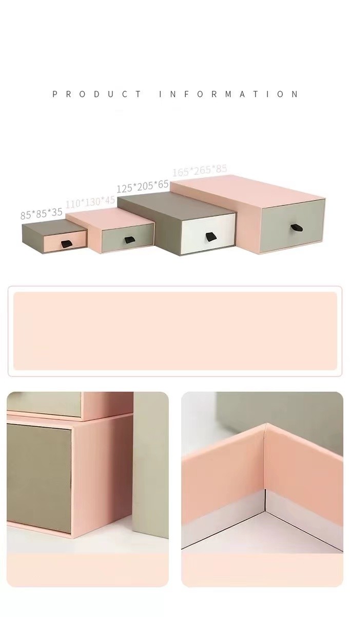 Velvet Inside 85x85x35mm Custom Paper Jewelry Boxes gift box packaging Matt Lamination