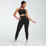 Scunch Butt Lift Crisscross Back Yoga Activewear Sets Breathable Mesh