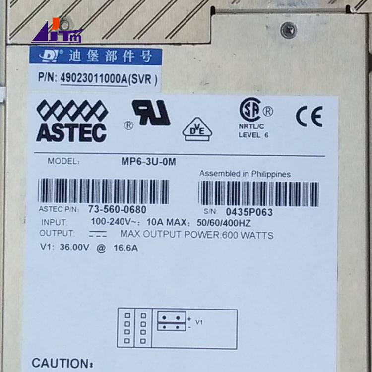 49023011000A Diebold BCRM Power Supply 600W 49-023011-000A