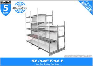 Quality Store Display Shelves Outrigger Post System , Metal Grocery Store Shelving Multilayer wholesale