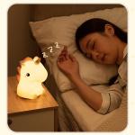 Rechargeable Silicone Night Lamp Unicorn Night Lights For Girls Bedroom Cute
