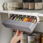 Plastic Seasoning Bottle Self Adhesive Spice Rack Wall Mounted Hanging 5cm X 5cm