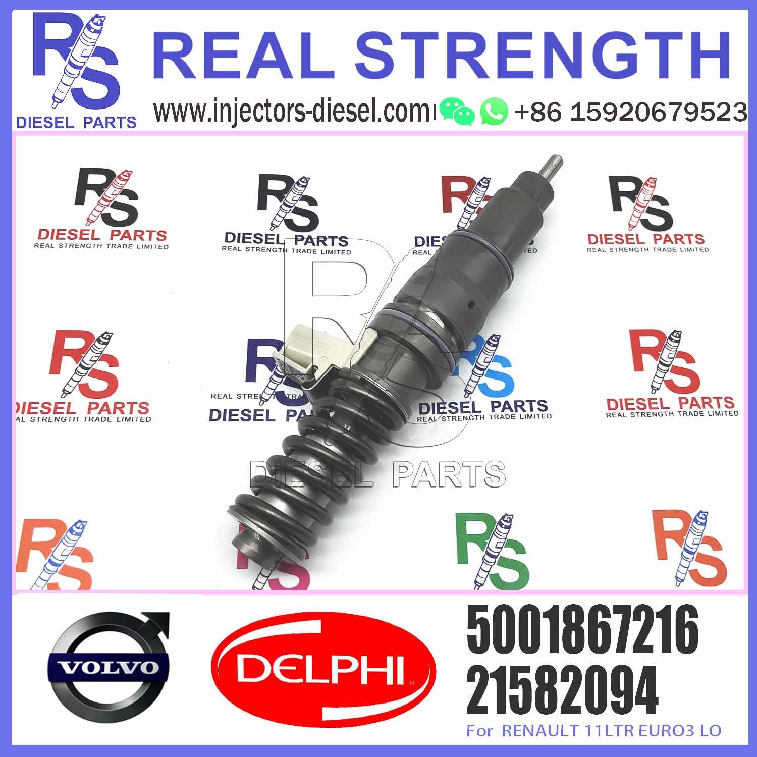 Common Rail Diesel Fuel Injector 21582094 BEBE4D04001 5001867216 for RENAULT MD11 EURO 3