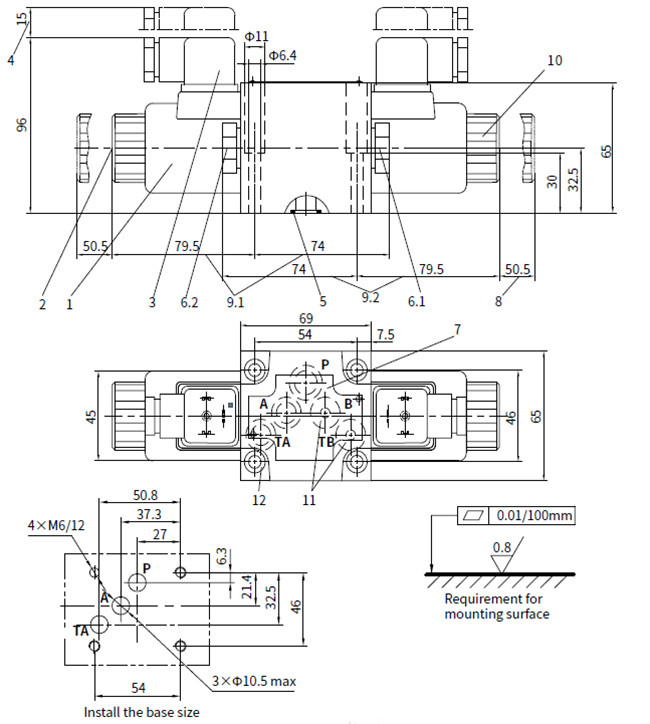 Durable Hydraulic Control Valve Directional Poppet Valve With Solenoid Operation