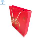 Red Foil Stamping Gift Bags With Handles Reusable Sturdy Gift Bags