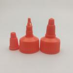 Long Nozzle 24mm Red Plastic Screw Caps For Olive Oil Bottle