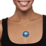 Italian Murano Glass Starfish Pendant In 18kt Gold Over Sterling