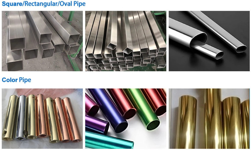 Welded Polished Stainless Steel Pipe Decorative 201 202 310S Grade 6 Inch