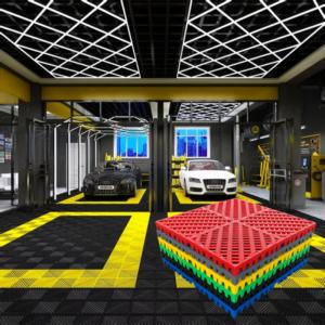 Quality PP Interlocking Vented Garage Floor Tiles 400*400mm Non Slip wholesale
