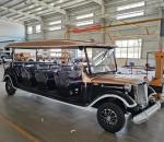 best Black Electric Classic Car 14 Seats Vintage Cart Sightseeing Seats 4kw 72v